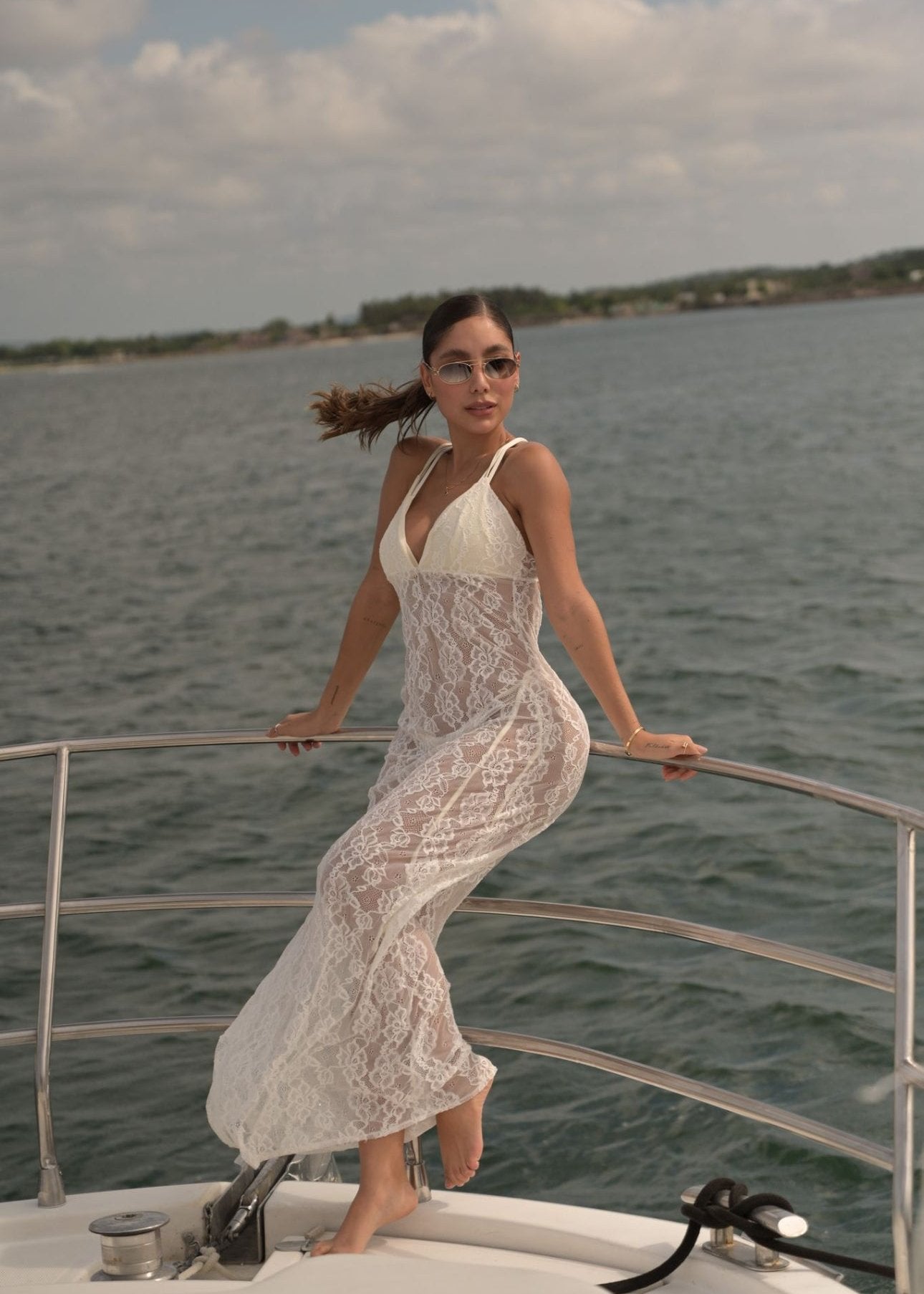 HANA Ivory LONG DRESS