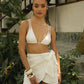 Ivory LINEN SKIRT
