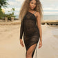 ONE SHOULDER Black Mesh